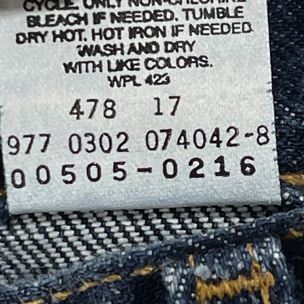 Vintage Levis 505 Regular Fit Men 33x30 Straight‎ Leg Dark Wash Denim Blackwing